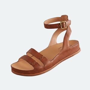 Kork-Ease Brown Audrina Leather Sandals, Size 8